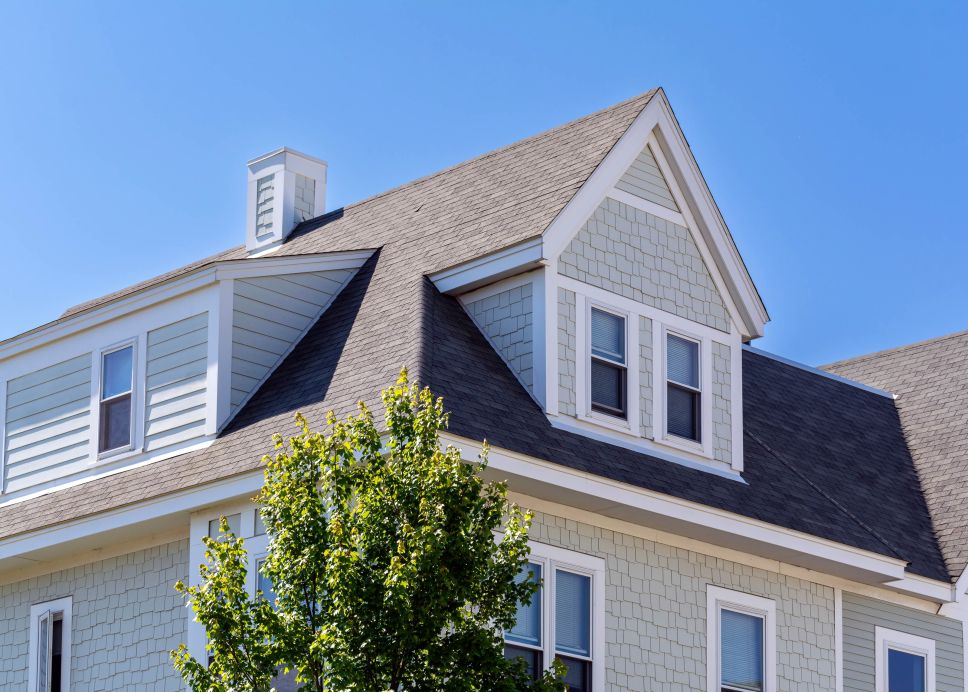 a house with different window types