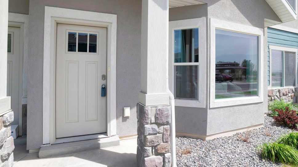 energy efficient windows at the front of a house