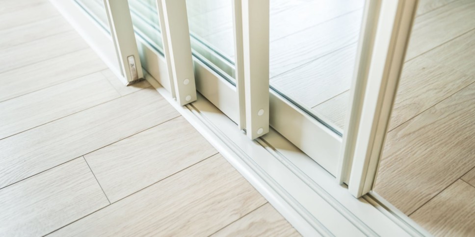 A variety of different sliding glass doors
